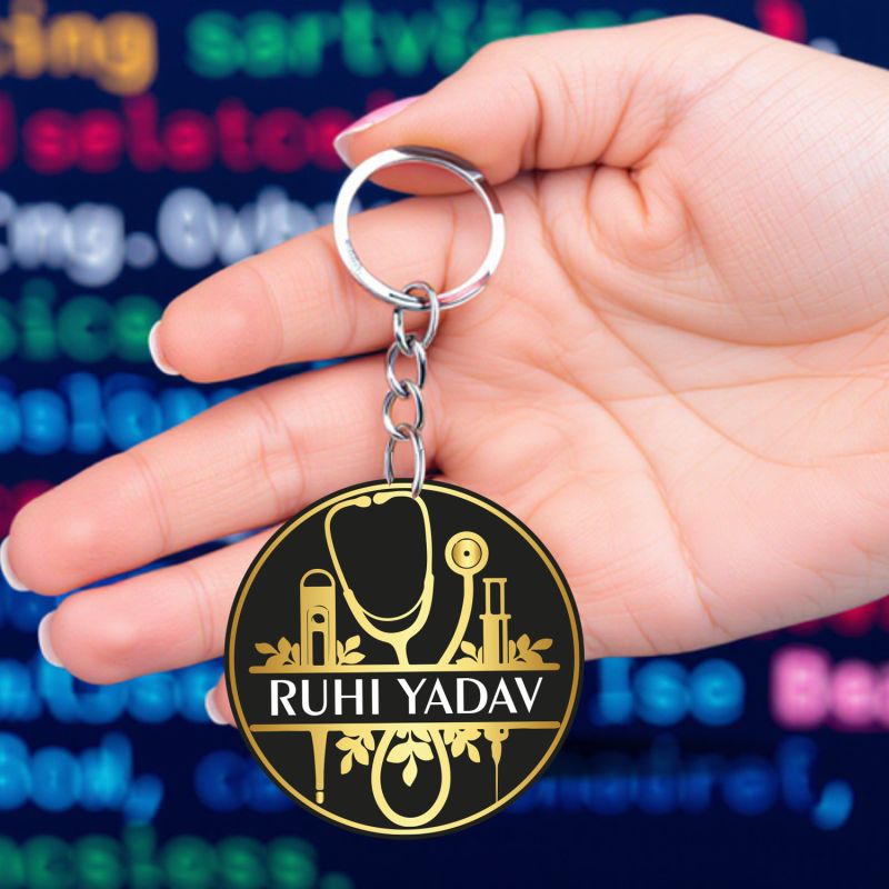 Personalized Acrylic Keychain Custom with Name  Ideal for Daily Use Office & Home